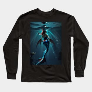 Dragon Mermaid Long Sleeve T-Shirt